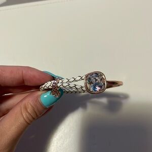 Rose gold and white bracelet CZ stones